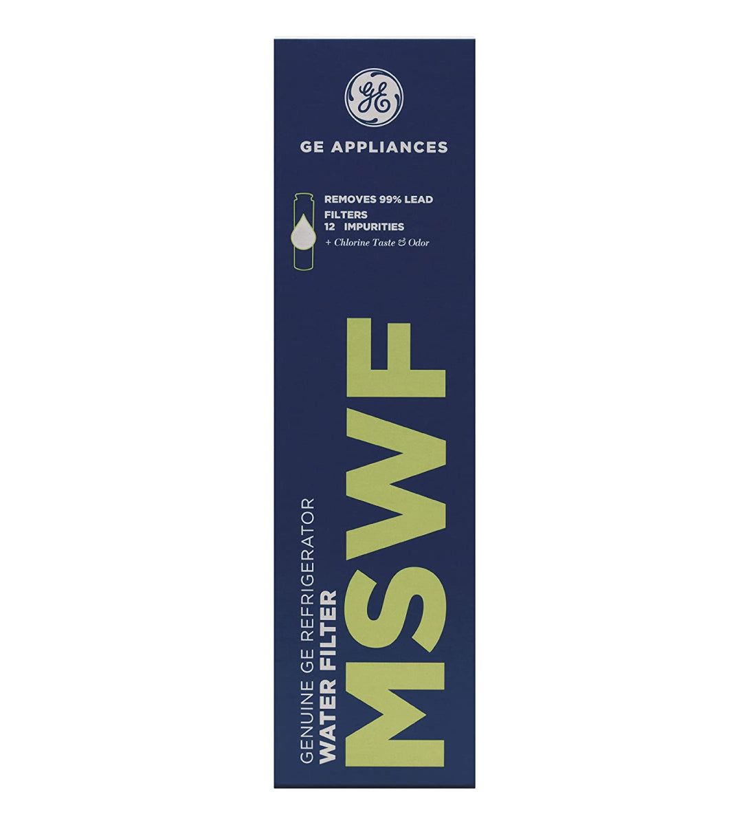 GE MSWF Replacement Refrigerator Water Filter, White