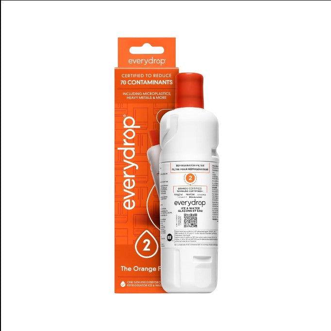 EveryDrop Filter 2 EDR2RXD1 ice and water refrigerator filter cartridge with orange box