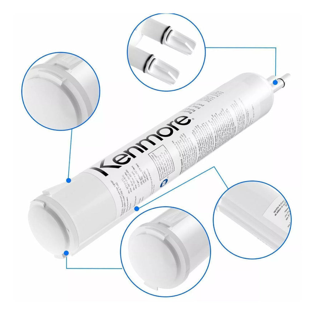 Kenmore 9083 refrigerator water filter design with close-up details of locking mechanism and connectors